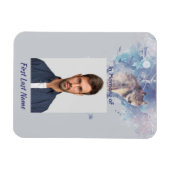 Pocket Keepsake Memorial Wolf kijkt terug Magneet (Horizontaal)