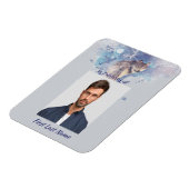 Pocket Keepsake Memorial Wolf kijkt terug Magneet (Linkerzijde)
