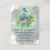 Pocket Keepsake Remembrance Tropische Papegaaien B Visitekaartje (Voorkant)