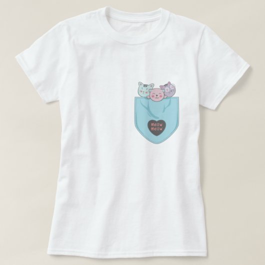 Pocket Kittens T-shirt (Design voorkant)