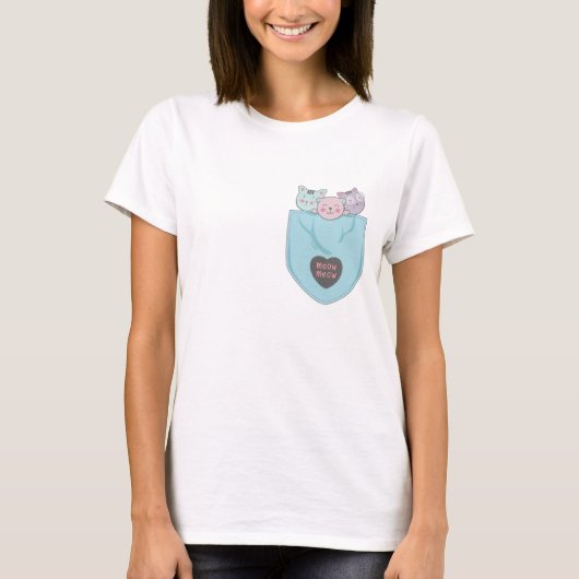 Pocket Kittens T-shirt (Voorkant)
