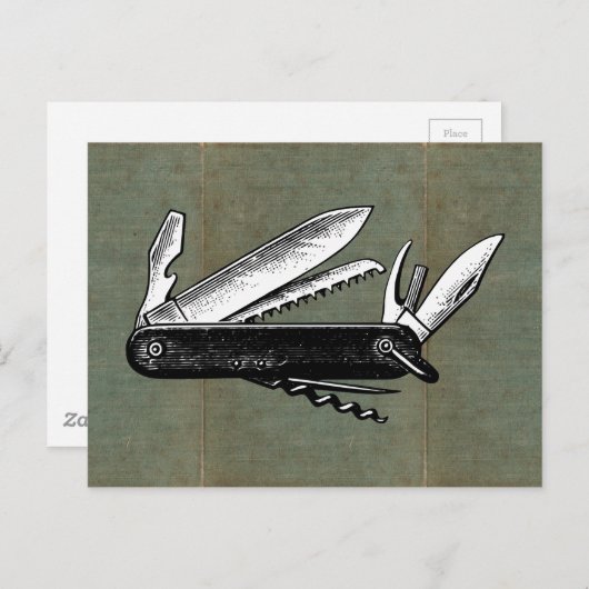  Pocket Knife Art Briefkaart (Voorkant / Achterkant)