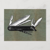  Pocket Knife Art Briefkaart (Voorkant)