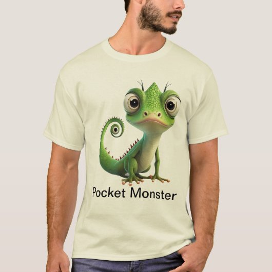 Pocket Komodo Dragon – onbevreesd Schattige reptie T-shirt (Voorkant)