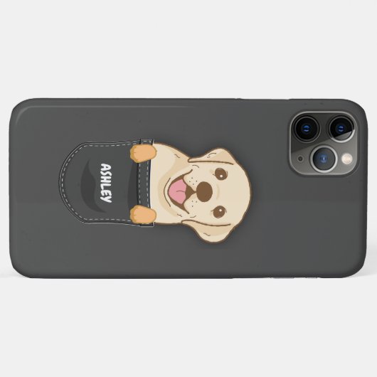 Pocket Labrador Retriever Leuke hond huisdier eige Case-Mate iPhone Case (Achterkant (horizontaal))