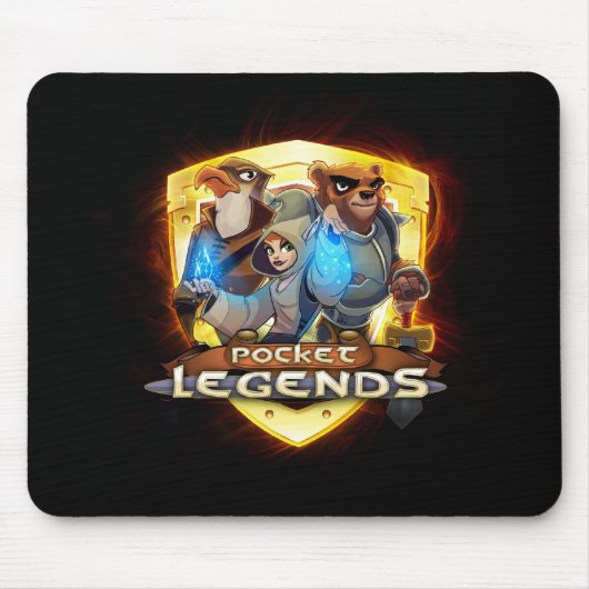 Pocket Legends Gold Logo Mousepad Muismat (Voorkant)