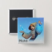 Pocket Legends iNuke Pin Vierkante Button 5,1 Cm (Voorkant /achterkant)