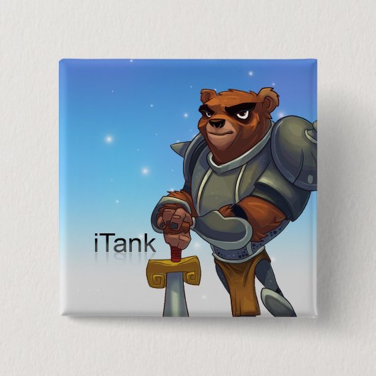 Pocket Legends iTank Pin Vierkante Button 5,1 Cm (Voorkant)