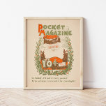 Pocket Magazine Kerst Poster<br><div class="desc">Pocket magazine; Zo handig, ik zal het in mijn zak stoppen! Type zo groot dat ik het bij maanlicht kan lezen (1895) | Deze 1895 Pocket Magazine cover van A.W.B. Lincoln legt een klassiek, vintage kerstthema vast met de kerstman in het hart, elegant ingelijst door heilige takken en bessen. De...</div>