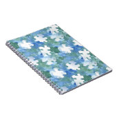 Pocket-map van geschilderd blauw en groen puzzelst notitieboek (Rechterzijde)