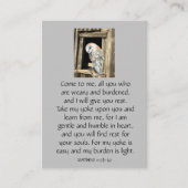 Pocket Memorial Foto Prayer Barn Owl Visitekaartje (Voorkant)