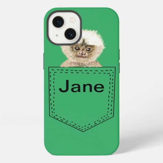 Pocket Monkey op maat iPhone Hoesje (Achterkant)