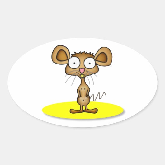 Pocket Mouse-Stickers Ovale Sticker (Voorkant)