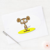 Pocket Mouse-Stickers Ovale Sticker (Envelop)