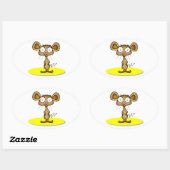Pocket Mouse-Stickers Ovale Sticker (Vel)