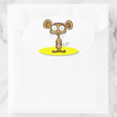 Pocket Mouse-Stickers Ovale Sticker (Tas)