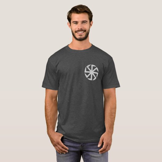 Pocket Noorse Viking Pagan Wicca Esoteric Sun Whee T-shirt (Voorkant volledig)