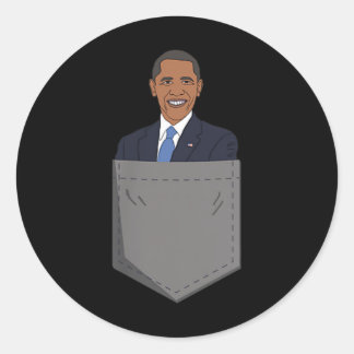 Pocket Obama Ronde Sticker