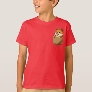 Pocket Pals voor kinderen - Shiba Inu Edition T-shirt
