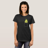 Pocket Pear Peking Out Schattigee Peer T-shirt (Voorkant volledig)