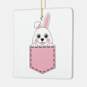 Pocket Pet Bunny Keramisch Ornament (Links)