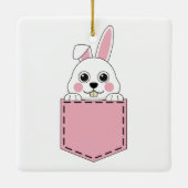 Pocket Pet Bunny Keramisch Ornament (Achterkant)