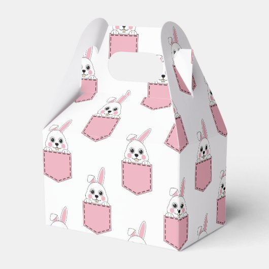 Pocket Pet Bunny Pattern Bedankdoosjes (Achterkant)