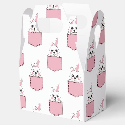 Pocket Pet Bunny Pattern Bedankdoosjes (Geopend)
