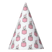 Pocket Pet Bunny Pattern Feesthoedjes (Voorkant)