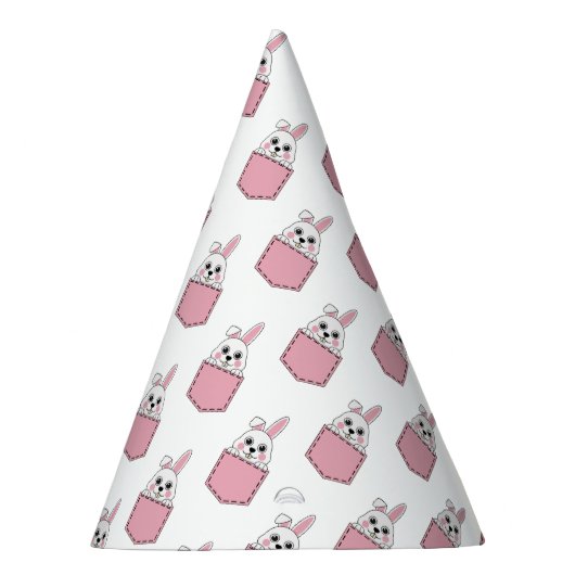 Pocket Pet Bunny Pattern Feesthoedjes (Rechts)