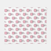 Pocket Pet Bunny Pattern Fleece Deken (Voorkant (Horizontaal))