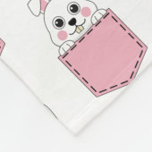 Pocket Pet Bunny Pattern Fleece Deken (Hoek)