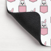 Pocket Pet Bunny Pattern Muismat (Hoek)