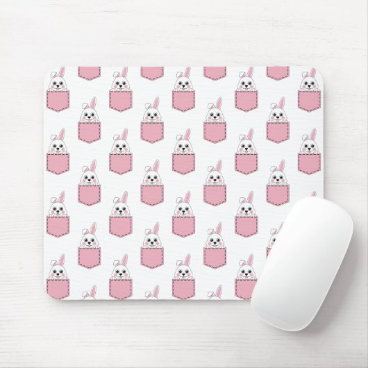 Pocket Pet Bunny Pattern Muismat (Met muis)