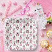 Pocket Pet Bunny Pattern Papieren Bordje (Feest)