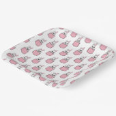 Pocket Pet Bunny Pattern Papieren Bordje (Gebogen)