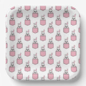 Pocket Pet Bunny Pattern Papieren Bordje (Voorkant)