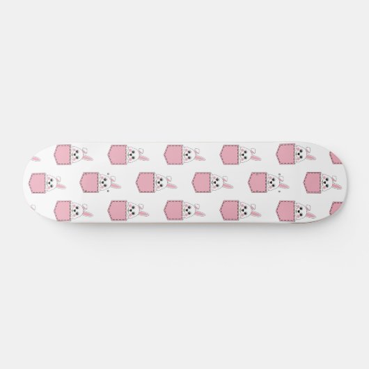 Pocket Pet Bunny Pattern Persoonlijk Skateboard (Horizontaal)