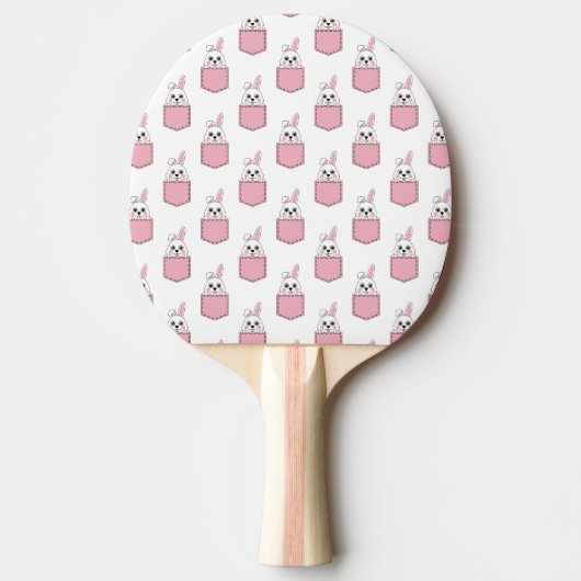 Pocket Pet Bunny Pattern Tafeltennisbatje (Voorkant)