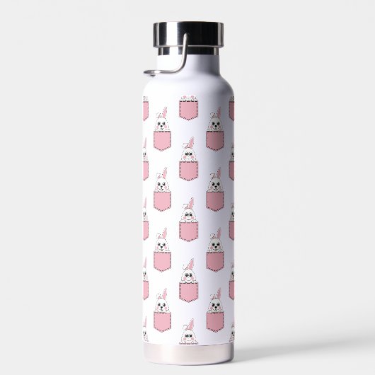 Pocket Pet Bunny Pattern Waterfles (Rechts)
