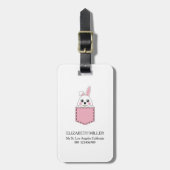 Pocket Pet Bunny Personaliseren Bagagelabel (Voorkant verticaal)