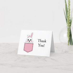 Pocket Pet Bunny Personaliseren Bedankkaart