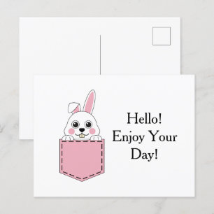 Pocket Pet Bunny Personaliseren Feestdagenkaart