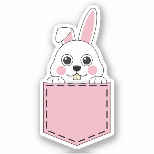 Pocket Pet Bunny Sticker (Voorkant)