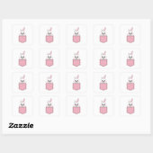 Pocket Pet Bunny Vierkante Sticker (Vel)