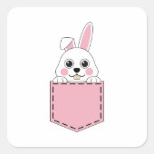 Pocket Pet Bunny Vierkante Sticker (Voorkant)