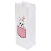 Pocket Pet Bunny Wijn Cadeautas (Achterkant Gekanteld)