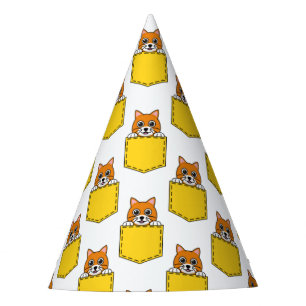 Pocket Pet Cat Pattern Feesthoedjes