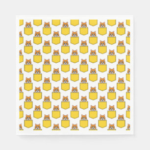 Pocket Pet Cat Pattern Servet