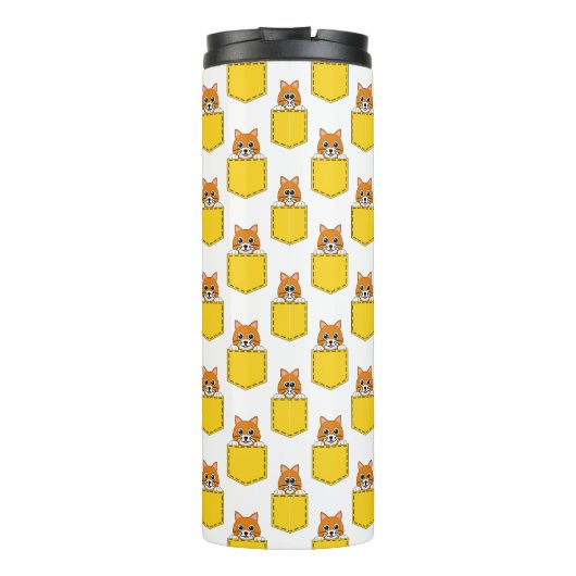 Pocket Pet Cat Pattern Thermosbeker (Achterkant)